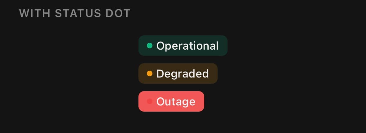 Badge — With a status dot.