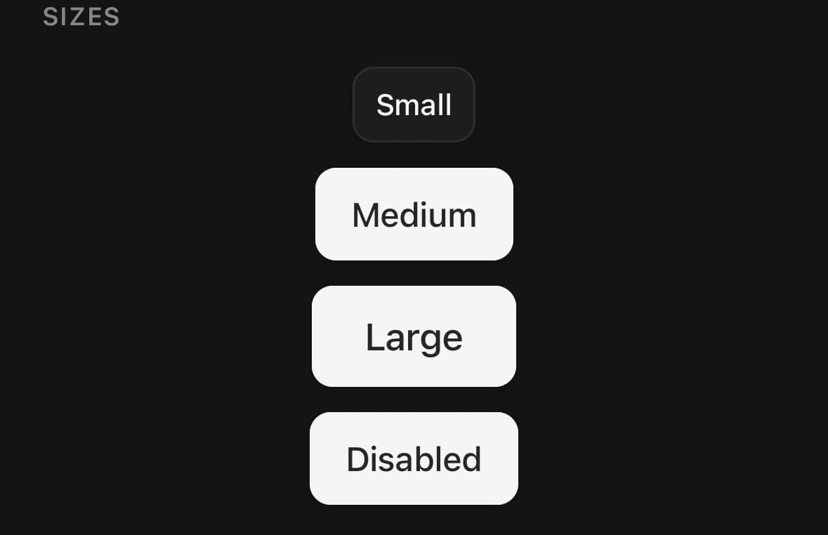 Button — size.