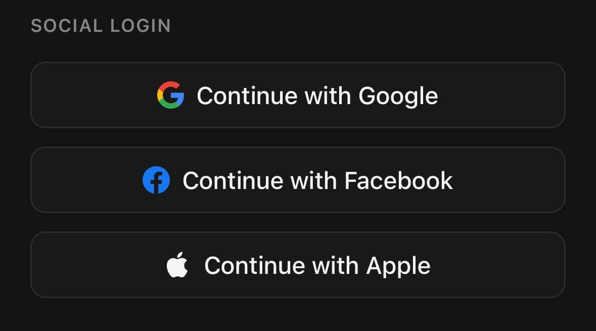 Button — A sign-in stack.