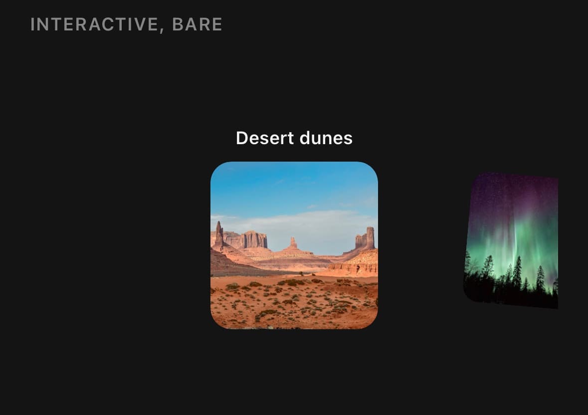 Carousel — Interactive, with nothing under it.