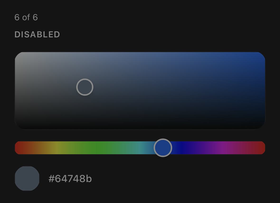ColorPicker — Disabled.