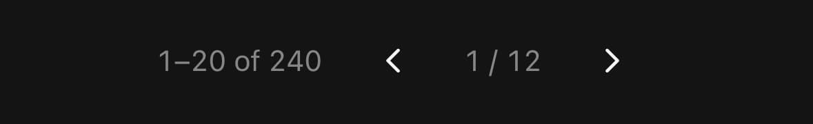 Pagination — With a status line.
