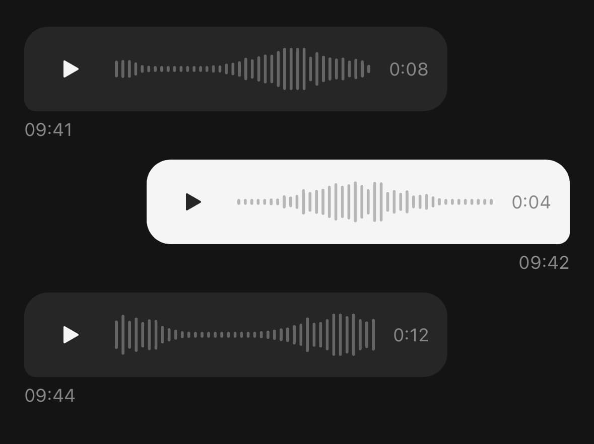 Soundwave — A voice note.