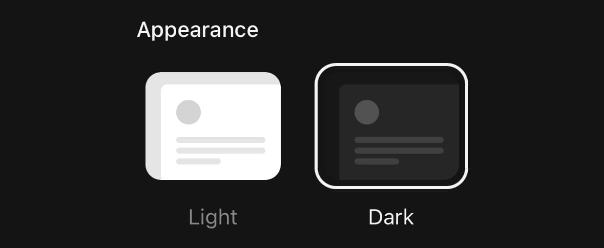 ThemeSelector — Light and dark only.