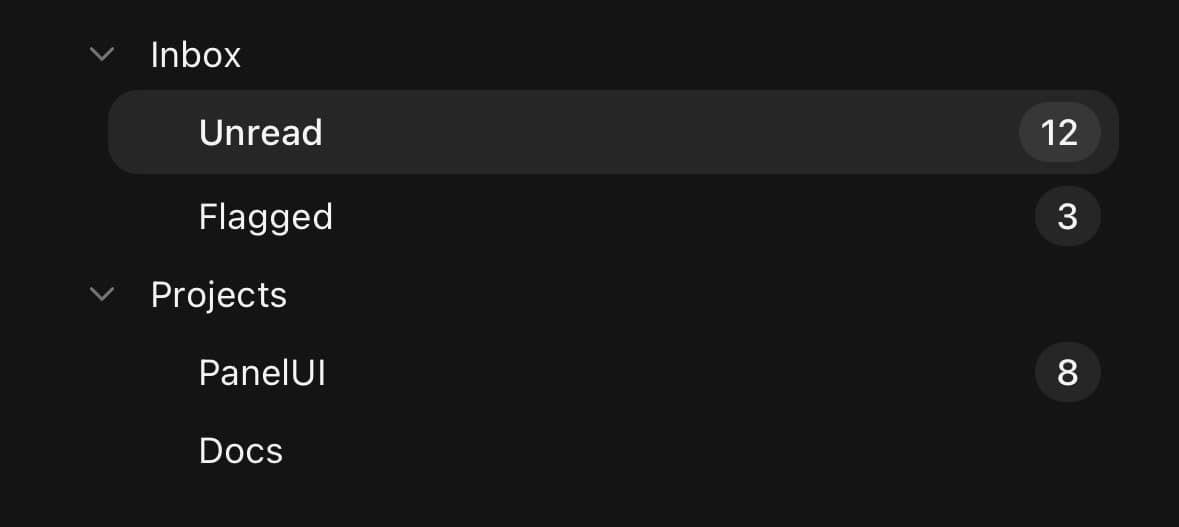 Tree — A sidebar nav.