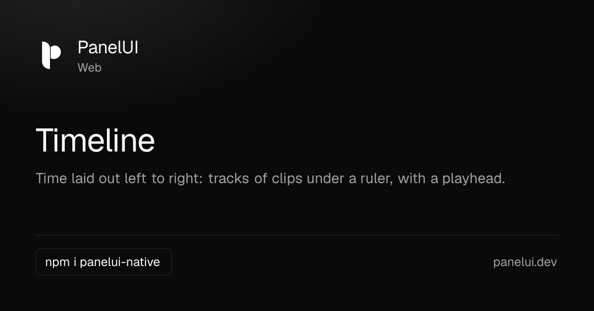 Timeline — PanelUI